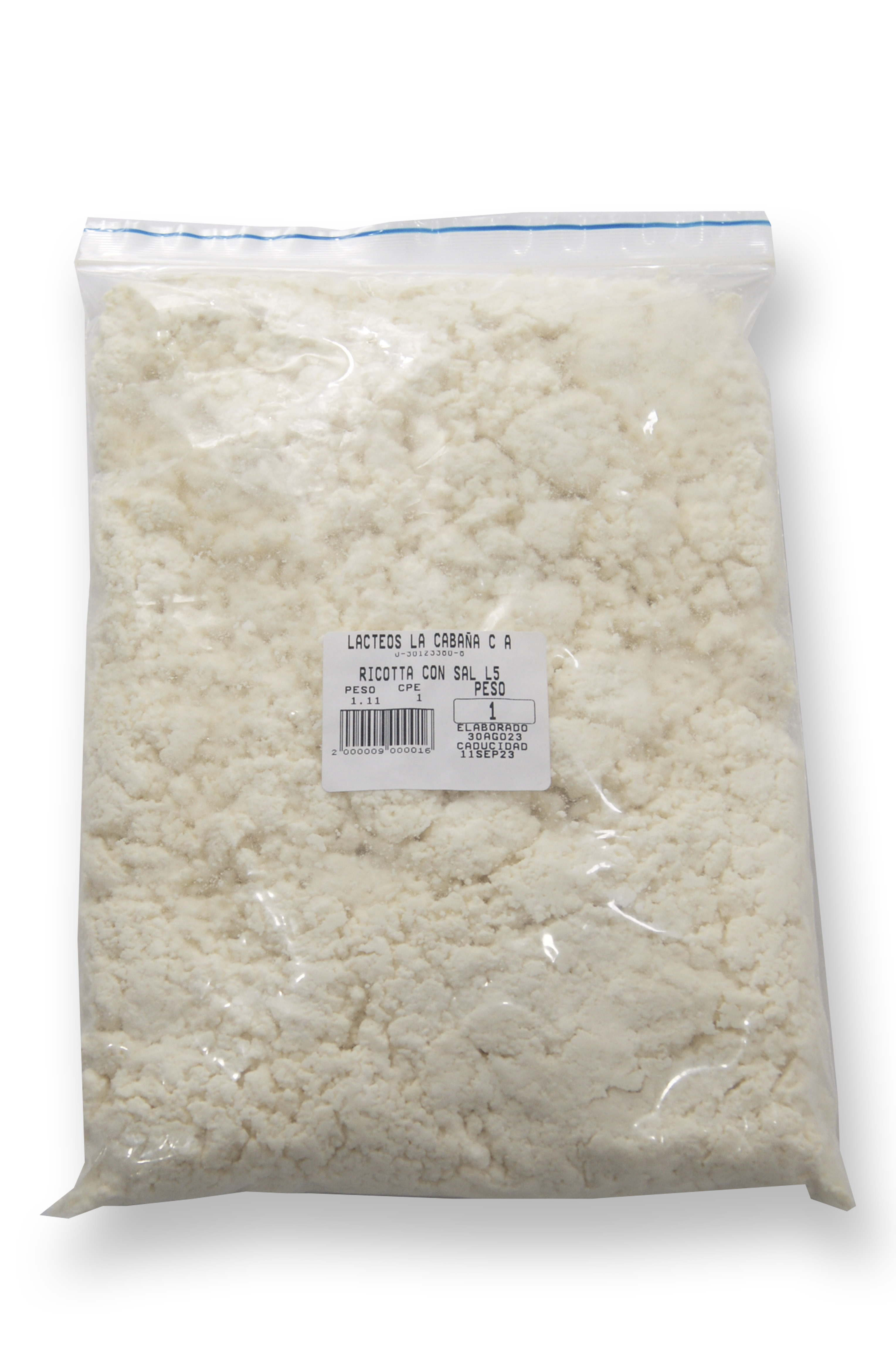 Ricotta con ó sin Sal